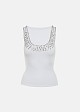 Ribbed tank top with crystals