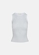 Ribbed tank top in rhinestones