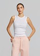 Ribbed tank top in rhinestones