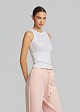 Ribbed tank top in rhinestones