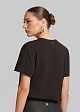 Blouse with metallic logo print