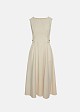 Midi dress with pleats