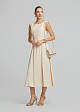 Midi dress with pleats