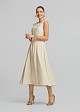 Midi dress with pleats