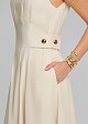 Midi dress with pleats