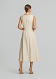 Midi dress with pleats
