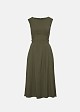 Midi dress with pleats