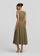 Midi dress with pleats