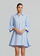 Poplin mini dress in A line