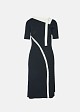 Knitted dress with contrast details