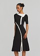 Knitted dress with contrast details