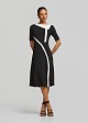 Knitted dress with contrast details