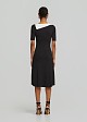 Knitted dress with contrast details