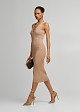 Midi knitted lurex dress