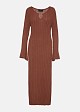 Maxi knitted dress with bell sleeves