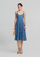 Broderie lace denim dress