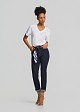 Skinny denim pants with scarf