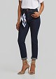 Skinny denim pants with scarf