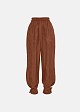 Soft-touch harem pants with ankle ties