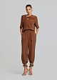 Soft-touch harem pants with ankle ties