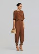 Soft-touch harem pants with ankle ties