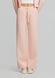 Wide leg jogger pants with crystal-embellished