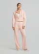 Wide leg jogger pants with crystal-embellished