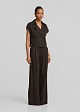 High-waisted straight wide-leg pants