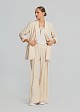 Pleated straight-leg trousers