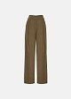 Pleated straight-leg trousers