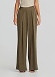 Pleated straight-leg trousers