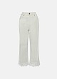 White high-waisted denim jeans