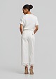 White high-waisted denim jeans