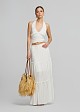 Broderie lace maxi skirt
