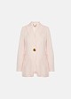 Linen blazer with straight fit