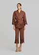 Suede-look cardigan with laser-cut