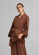 Suede-look cardigan with laser-cut