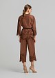 Suede-look cardigan with laser-cut