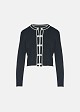 Cardigan with contrast stripes