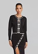 Cardigan with contrast stripes