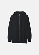 Long tracksuit jacket with hood