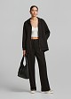 Long tracksuit jacket with hood
