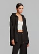 Long tracksuit jacket with hood
