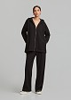 Long tracksuit jacket with hood