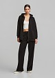 Long tracksuit jacket with hood