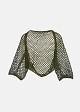 Lurex knit bolero cardigan