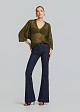 Lurex knit bolero cardigan