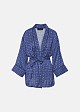 Satin look jacket with all-over logo print