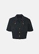 Short shirt made of bull denim fabric
