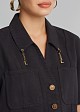 Short shirt made of bull denim fabric